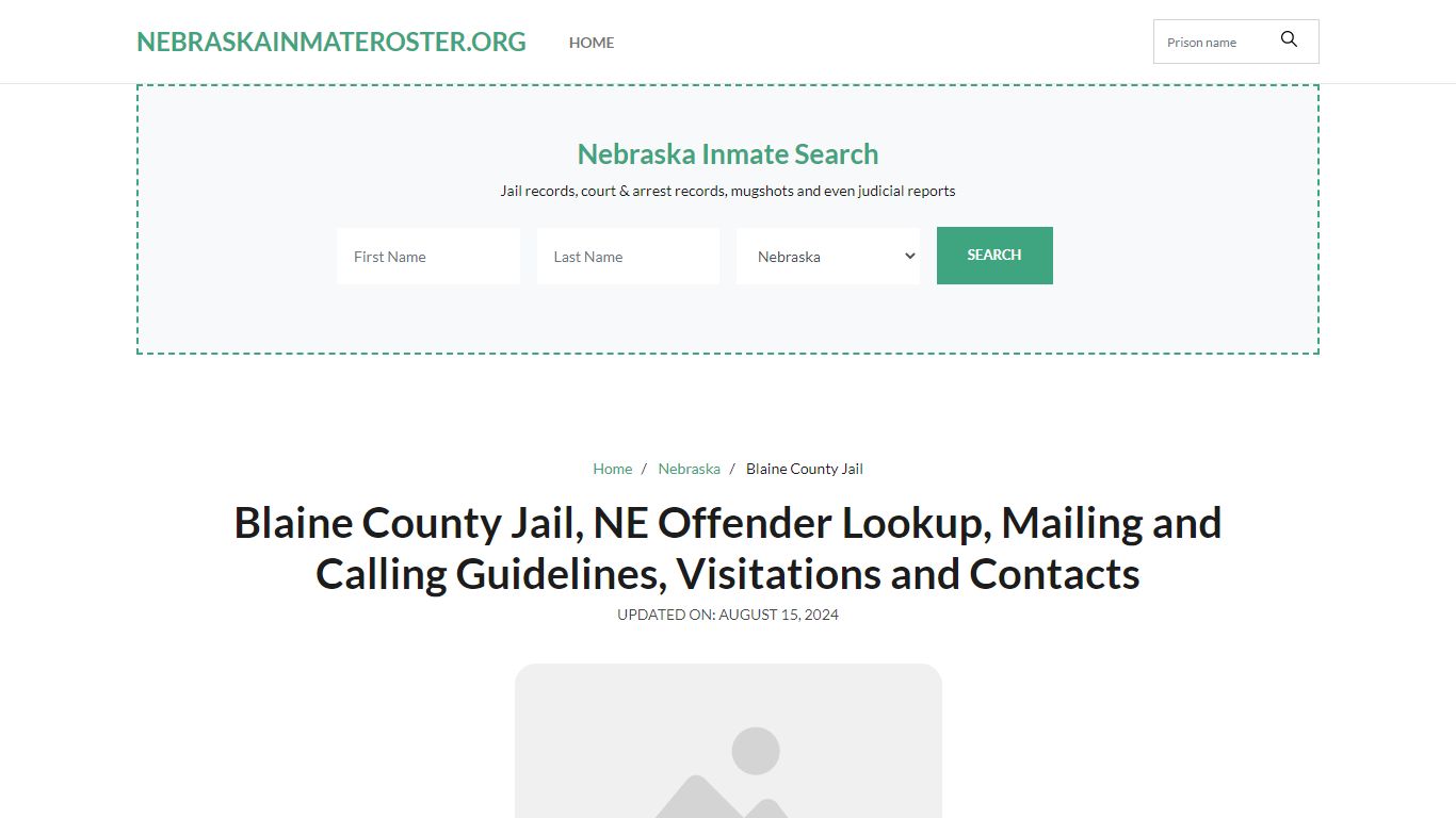 Blaine County Jail, NE: Inmate Search Options, Visitations, Contacts